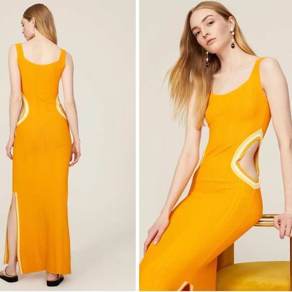 Solid & Striped The Lola Maxi Dress in Butterscotch - Yellow - Picture 7 of 13